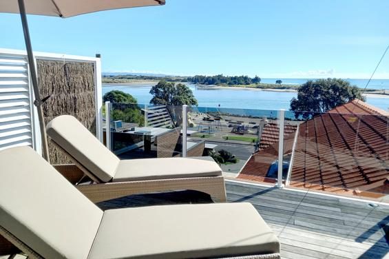 Sun loungers on the Sky Deck at Kohi Point Villas